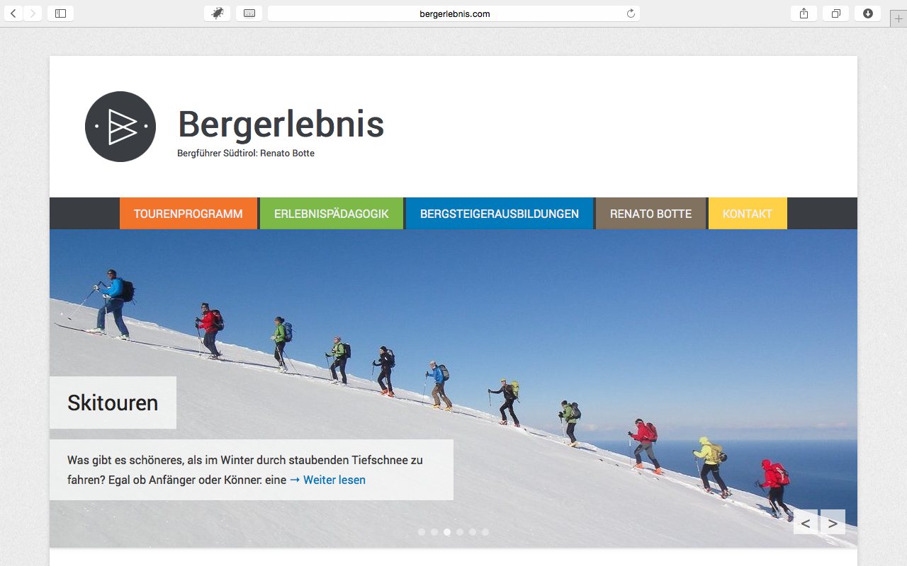 Bergerlebnis Homepage