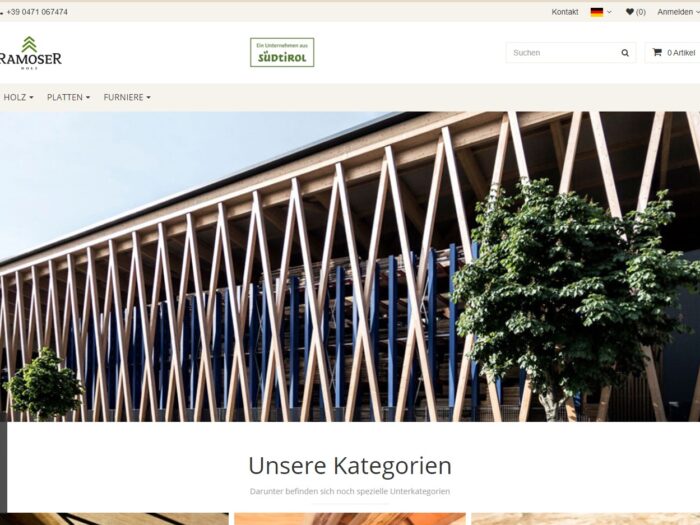 Ramoser Holz Onlineshop